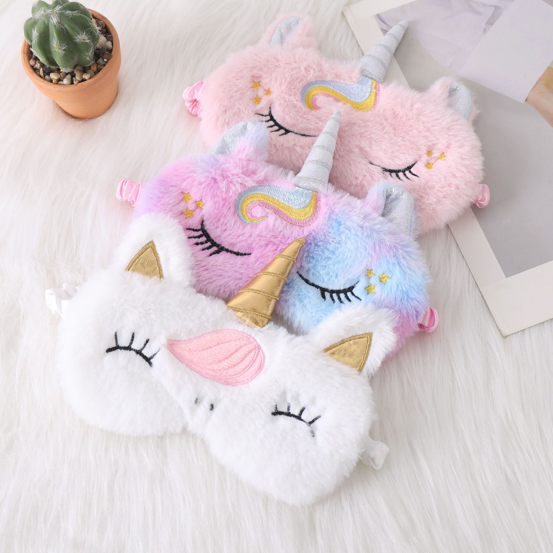 Kids Face Mask - Soft Plush Sleeping Mask para viagens,