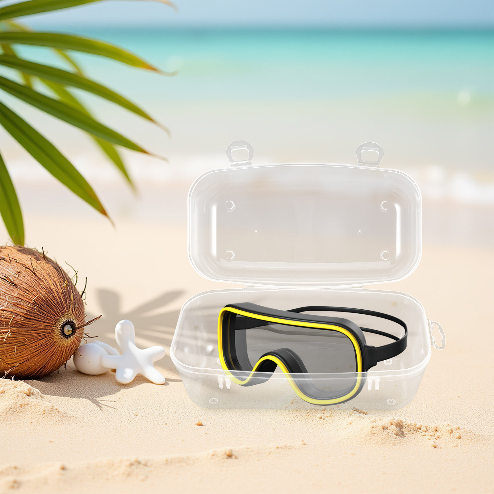 Mask Case Hard Shell - Estojo portátil para máscaras de mergulho,