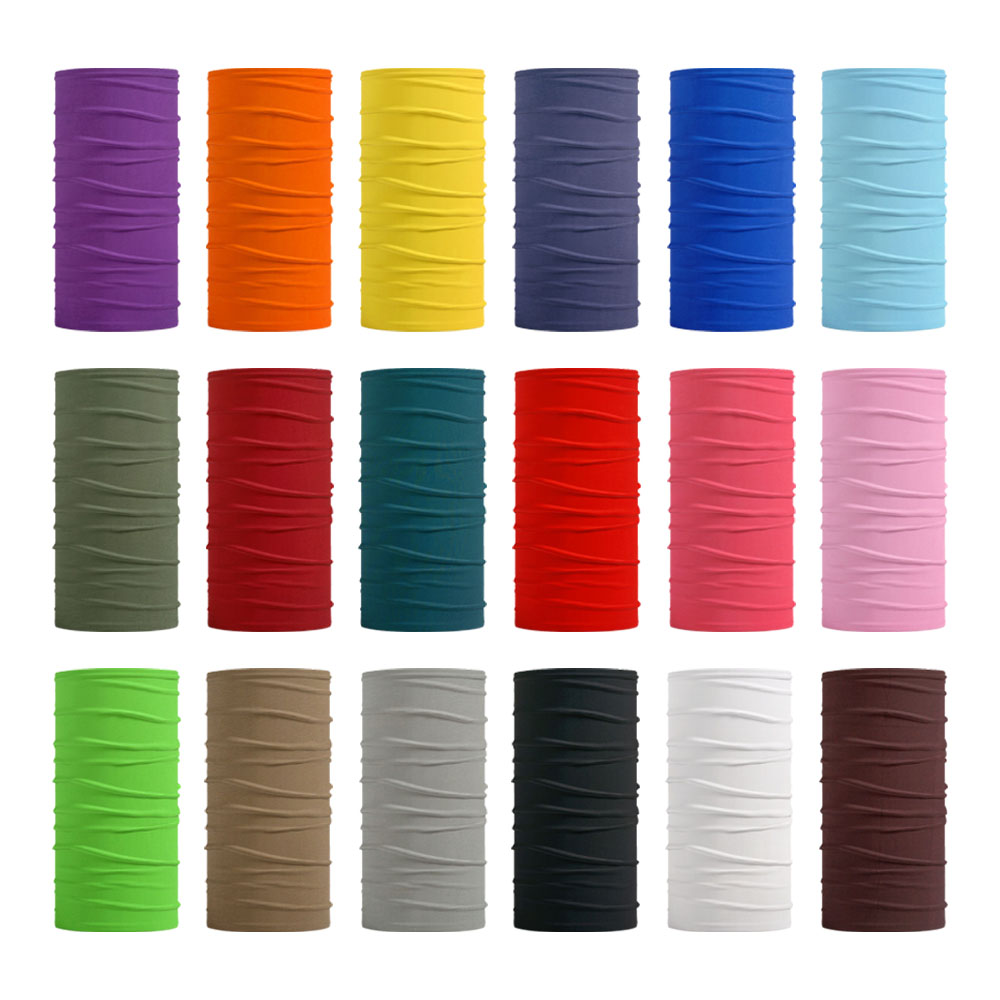 Neck Gaiter Face Cover - Bandanas de cor sólida sem costura