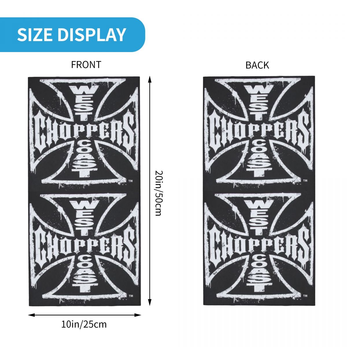 Costa oeste ferro cruz chopper - Neck Gaiter Face Cover avaliação e preço