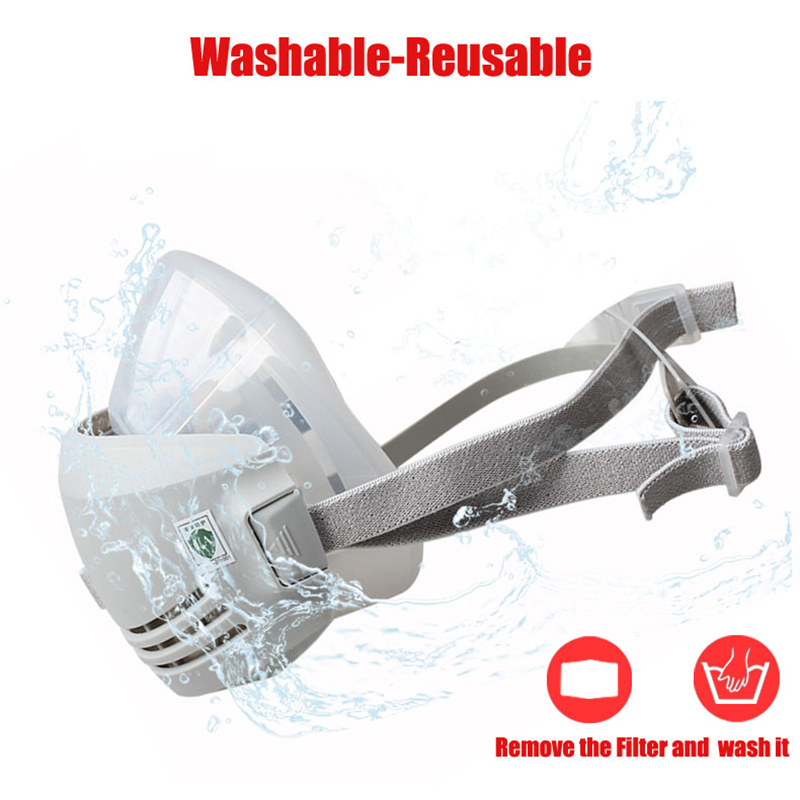 Máscara de gás à prova de poei - Respirator Half Face avaliação e preço