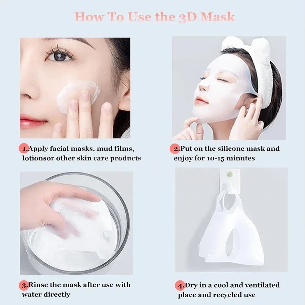 1/2 pçs 3d reutilizável rugas  - Silicone Mask Bracket avaliação e preço